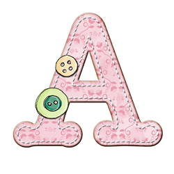 Abecedario con Items de Costura. Alphabet with Sewing Items.
