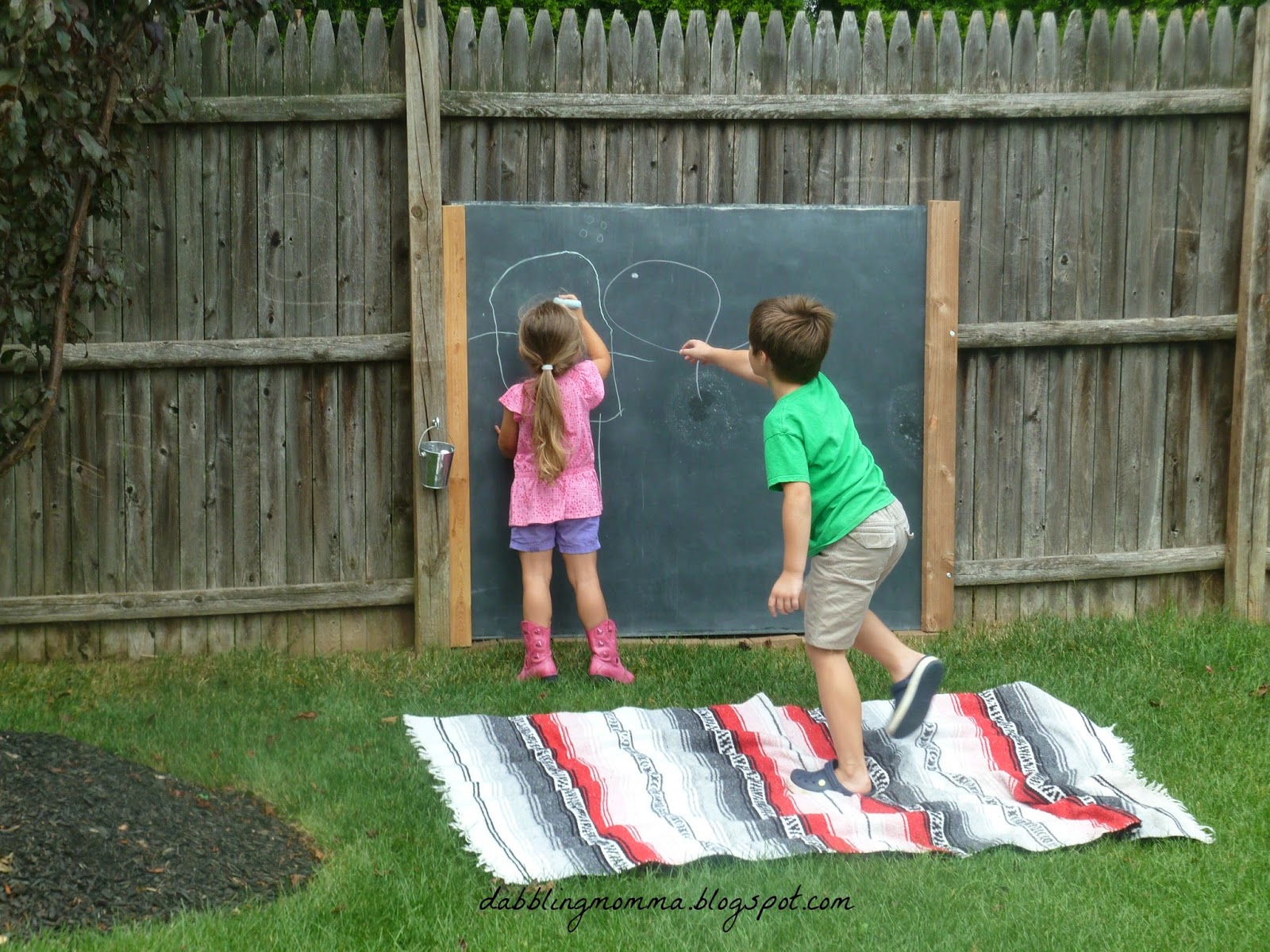 Dabblingmomma Outdoor Slate Chalkboard