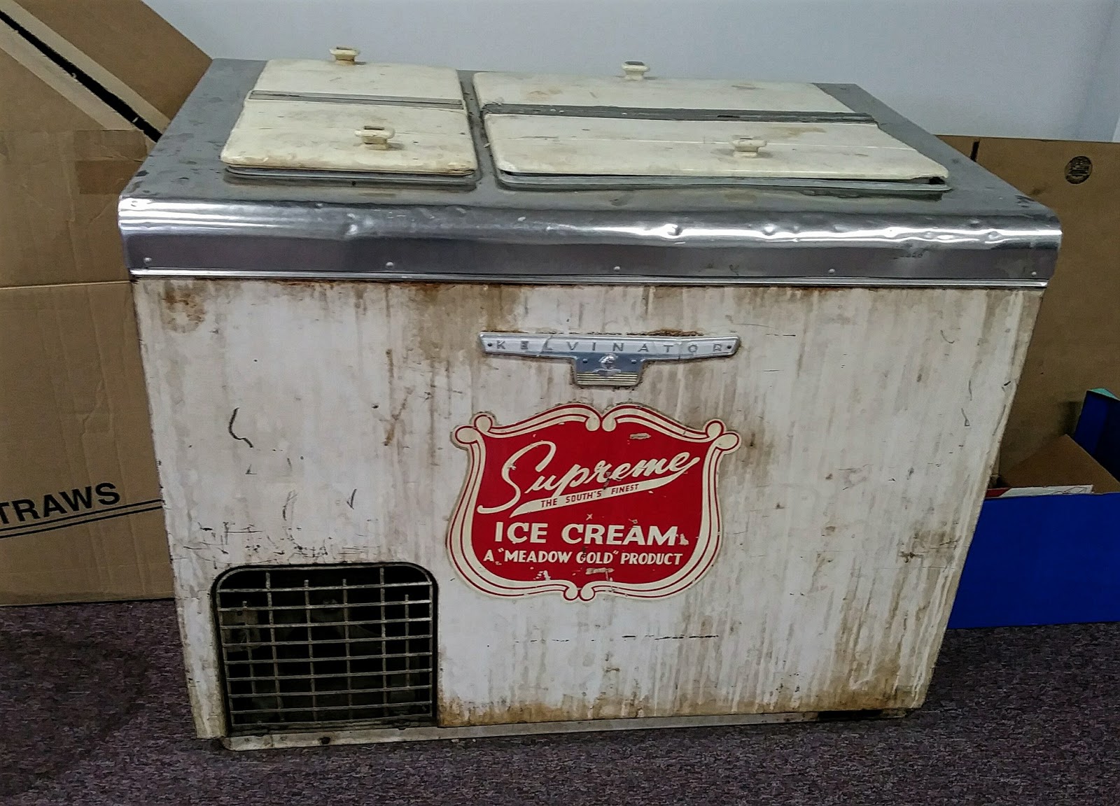 Old Supreme Ice Cream Freezer