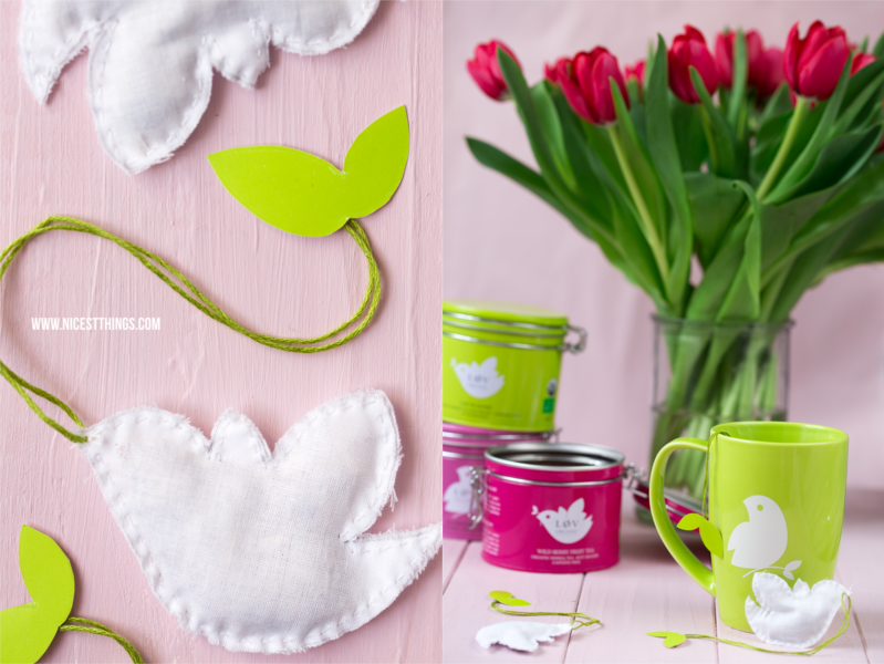 Vögelchen Teebeutel nähen als Ostergeschenk Oster DIY Ostern