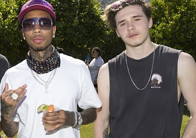 Newly-single Tyga hangs with Brooklyn Beckham at Coachella