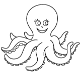 Octopus Drawing :: Octopus Coloring Pages :: Worksheet Guide