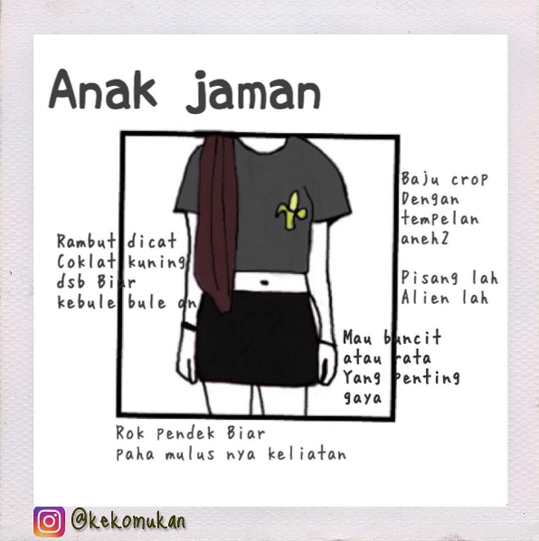 15 Ilustrasi Penampilan Anak Zaman Sekarang Dari Mulai Kekinian