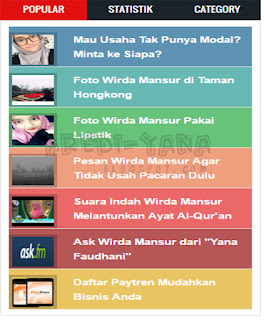 Cara Membuat Populer Posts Keren Warna Warni