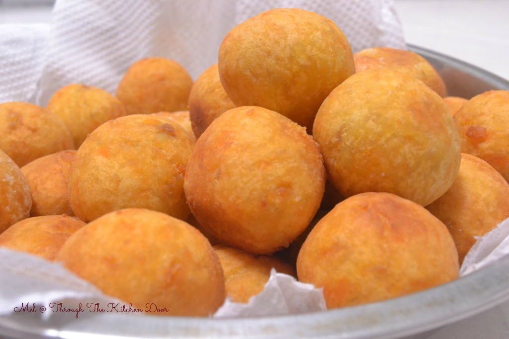 Through The Kitchen Door FRIED NIAN GAO IN MASHED SWEET POTATO