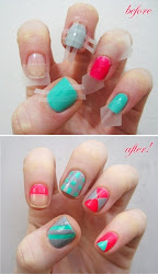 tape scotch nail designs using paint
