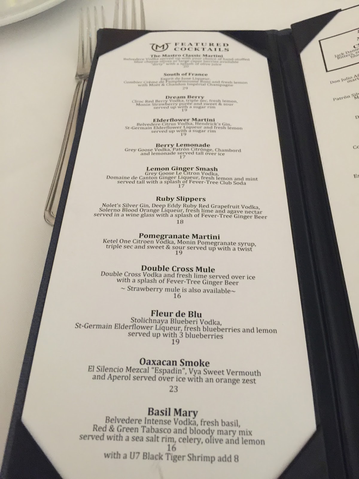 LAS VEGAS DAZE Mastro's Ocean Club Restaurant at Crystals City Center