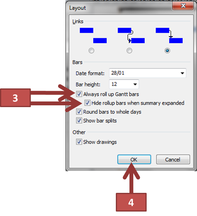 Project Planners' Tips My Settings 04 Schedule Rollup in Microsoft