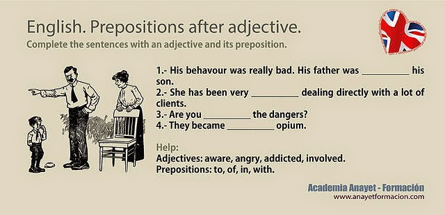 English. Prepositions after adjective.