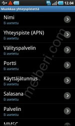 Sonera Internet MMS Asetukset Android Finland
