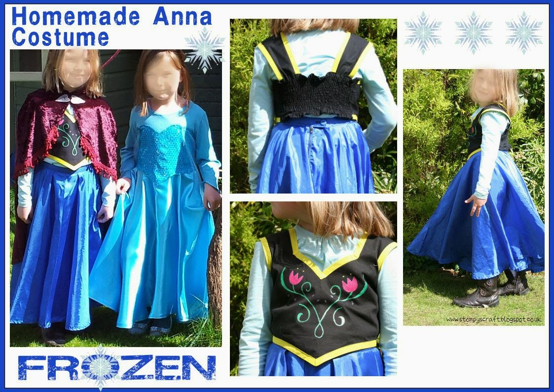 stompys craft Anna from Frozen Homemade Costume.