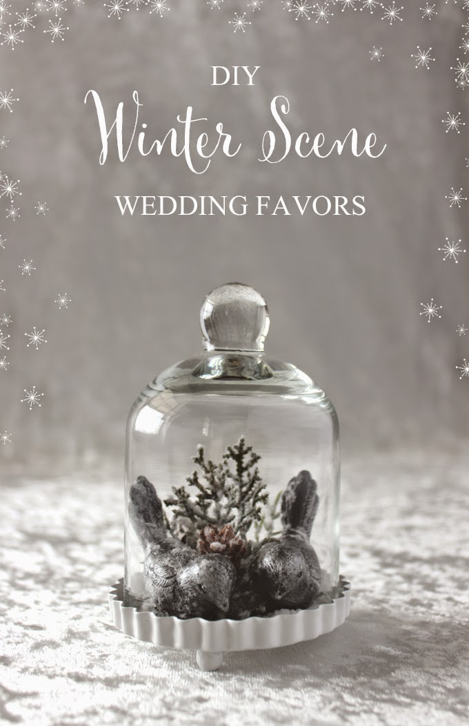 DIY Winter Scene Wedding Favors