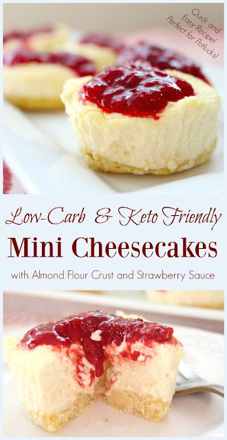 Mini Cheesecakes with Strawberry Sauce