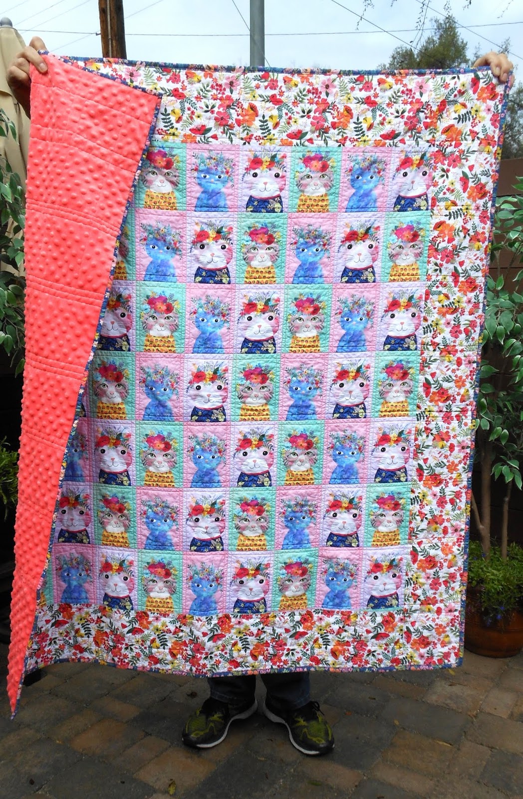 Ye Olde "Cheater Quilts" with Floral Pets