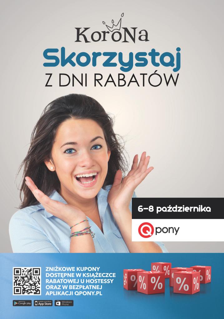 Skorzystaj z Dni Rabatów w Centrum Korona Promocje i wyprzedaże