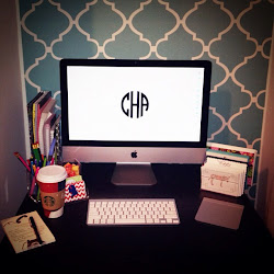 desktop diy monogram desk purchase college computer simple prep background imac preppy gold whipped seriously seconds took later wall decor