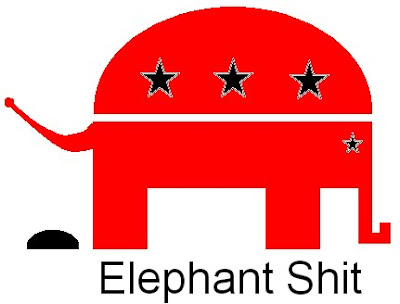 Republican Elephant doing what comes natural, creating crap.