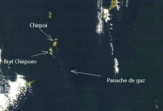 Activité du volcan Chirpoi, 23 septembre 2013