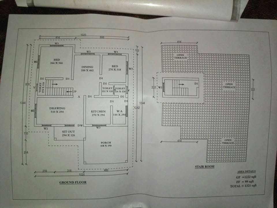 Beutiful 2 Bedroom Modern Home in 1321 Sqft with Free Plan - Free