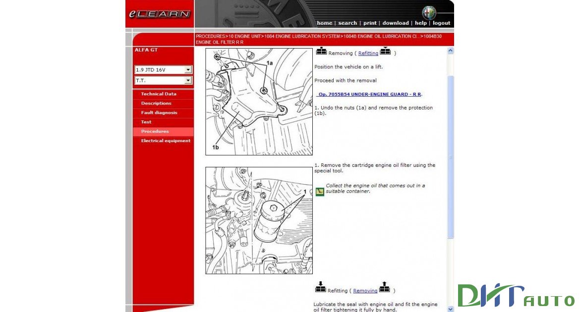ALFA ROMEO GT SERVICE & REPAIR MANUAL [2003 - 2010] - Automotive Library