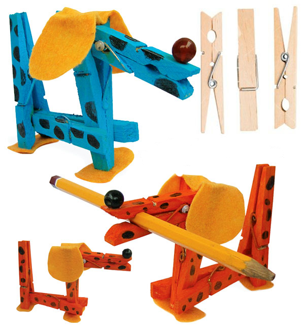 DIY dog from clothespins