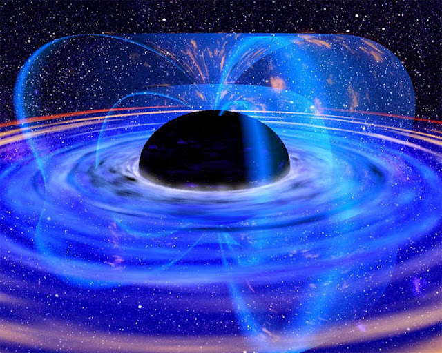 ilustração artística de um buraco negro - XMM-Newton - ESA - NASA