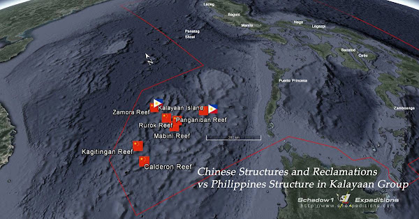 Kalayaan Group of Islands - Structures constructed between China and the Philippines