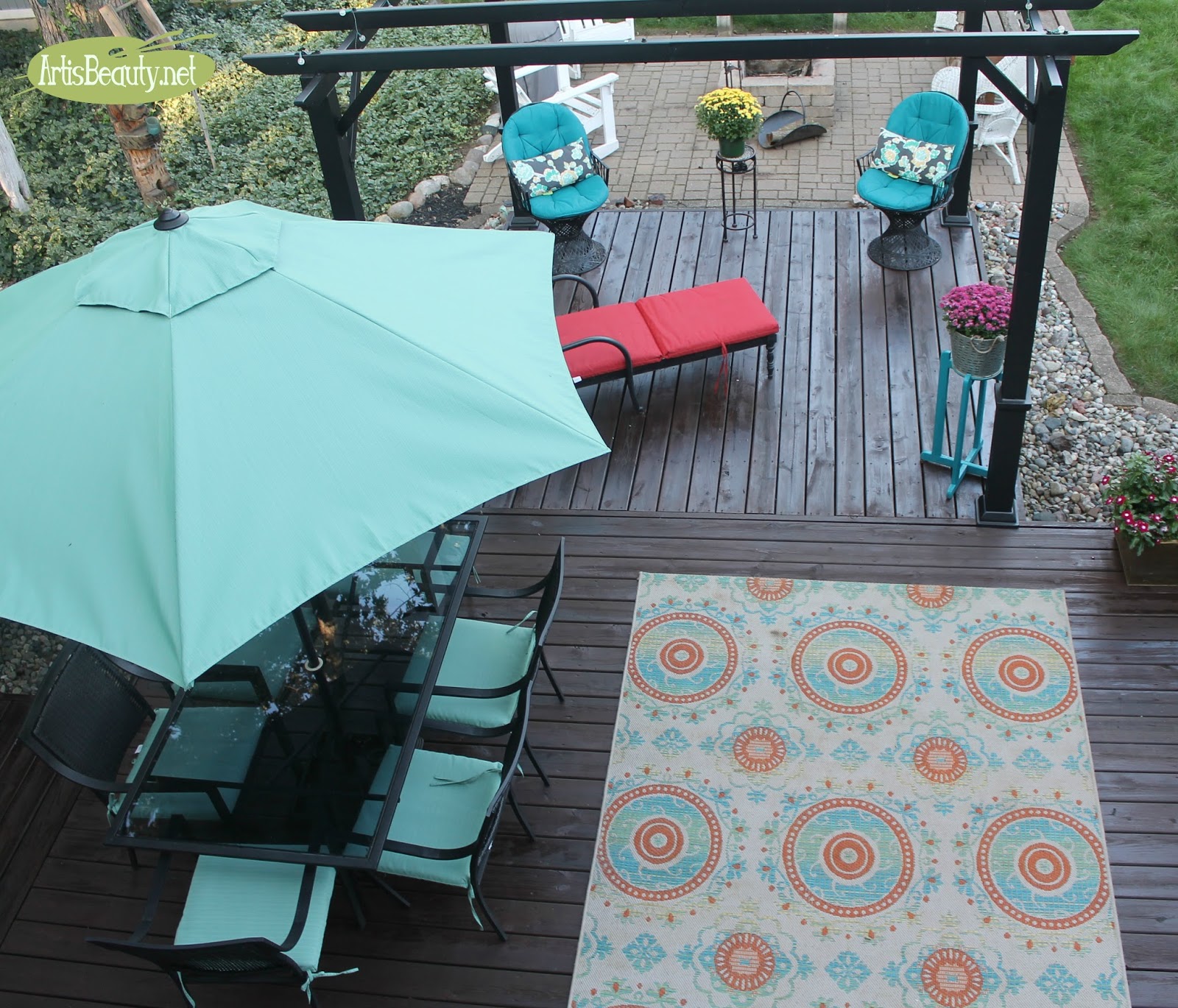 ART IS BEAUTY: Back to School Deck Makeover ~~~ AFTER...finished makeover!