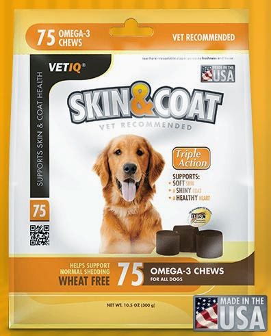 VetIQ Skin & Coat Omega-3 and Minties Dental Treats -- Vet-Recommended Quality, Made in the USA