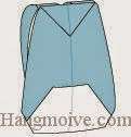 Bước 22: Hoàn thành cách xếp cái balo, túi du lịch bằng giấy theo phong cách origami. 