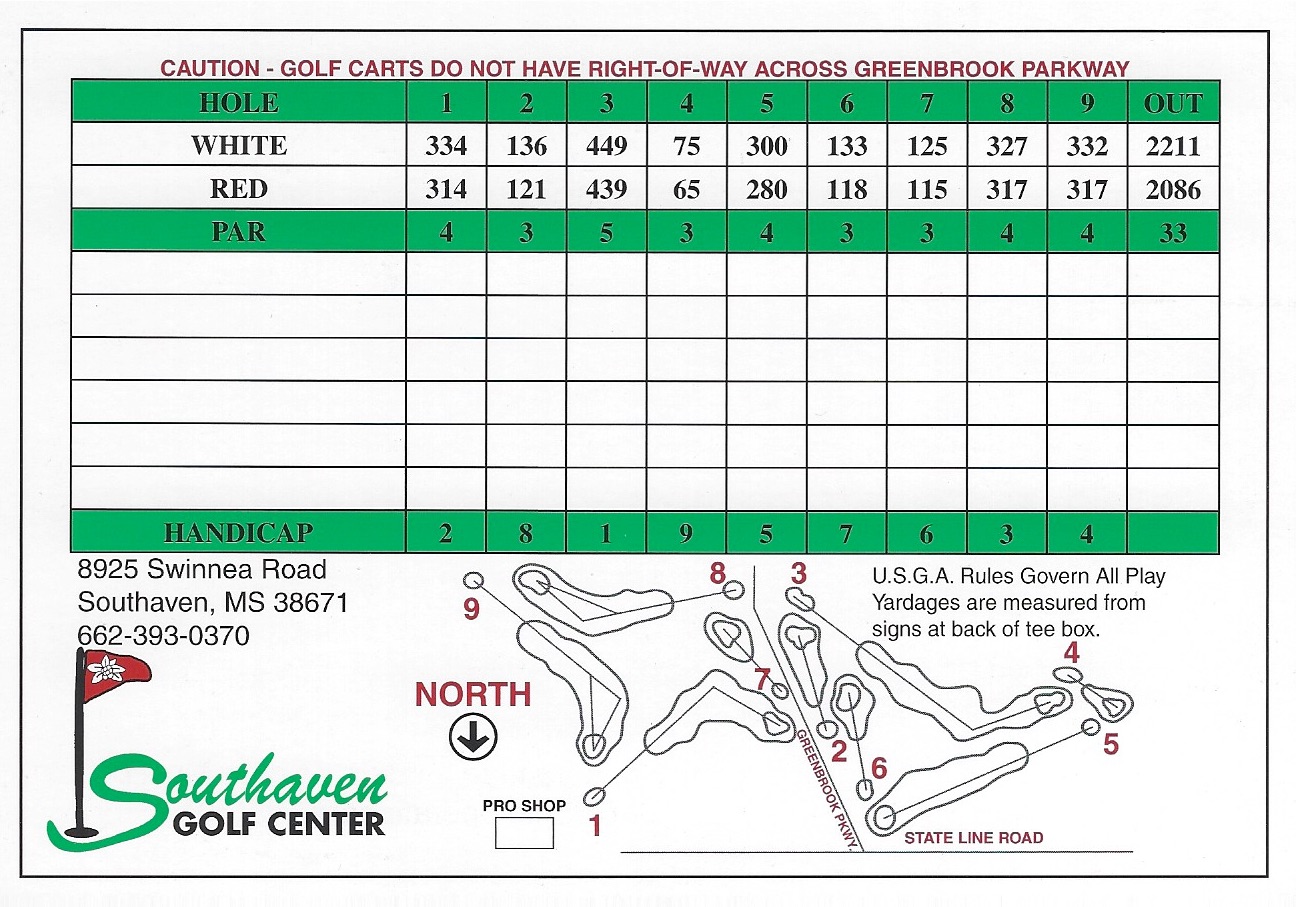 Gone Golf'in or Gone Photograph'in Golf Scorecard History 101, Mississippi Set 6