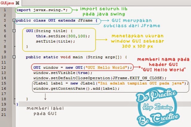 Tugas 5 : Pengenalan GUI pada Java ~ Be Creative