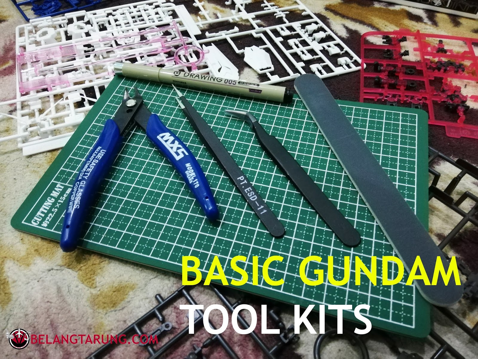 Alatan Basic Gundam Tool Kits untuk Pemasangan Gunpla (Gundam Plastic)