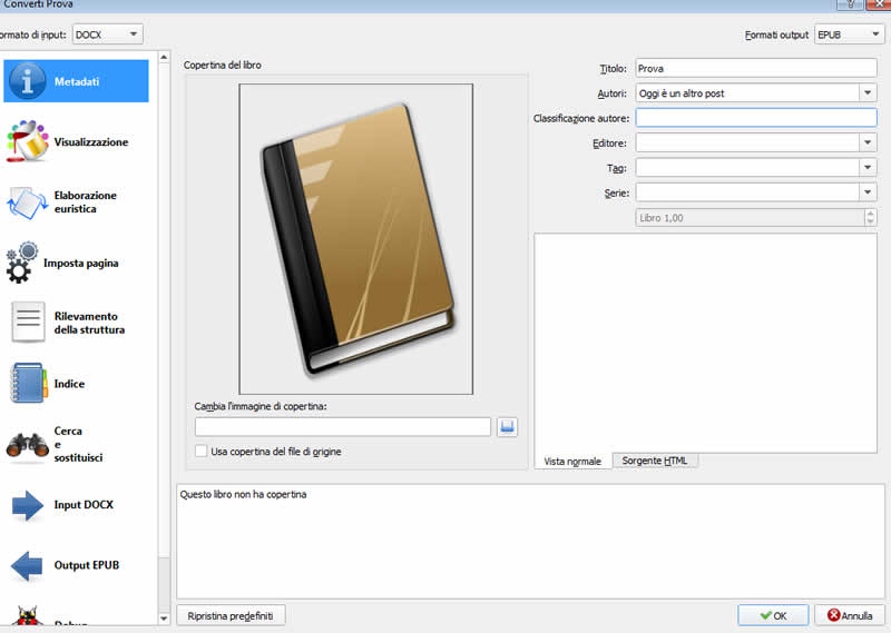 Come creare un ebook Oggi è un altro post