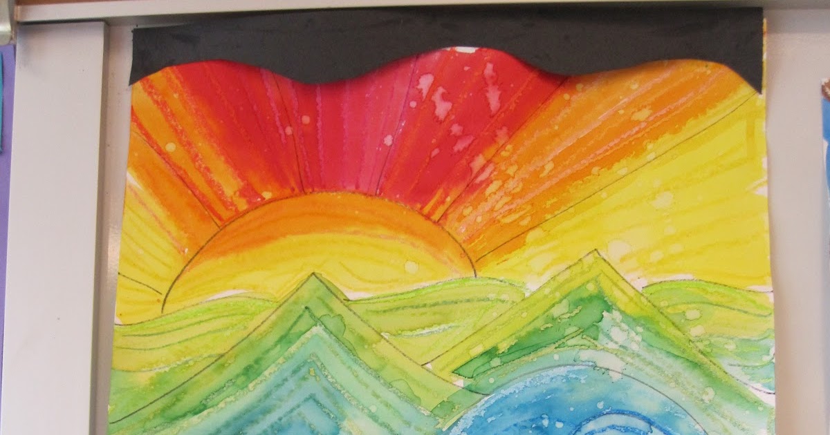 The Clever Feather: 5th Grade Colorful Landscapes