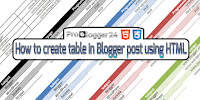 how to create table in blogger post