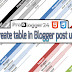How to create table in Blogger post using HTML