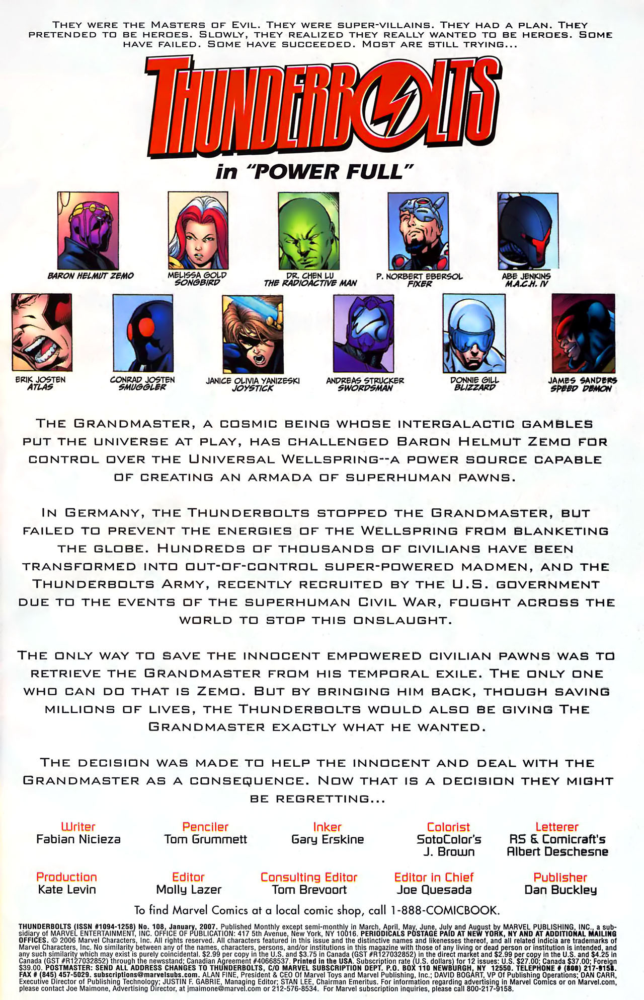 Read online Thunderbolts (1997) comic -  Issue #108 - 2