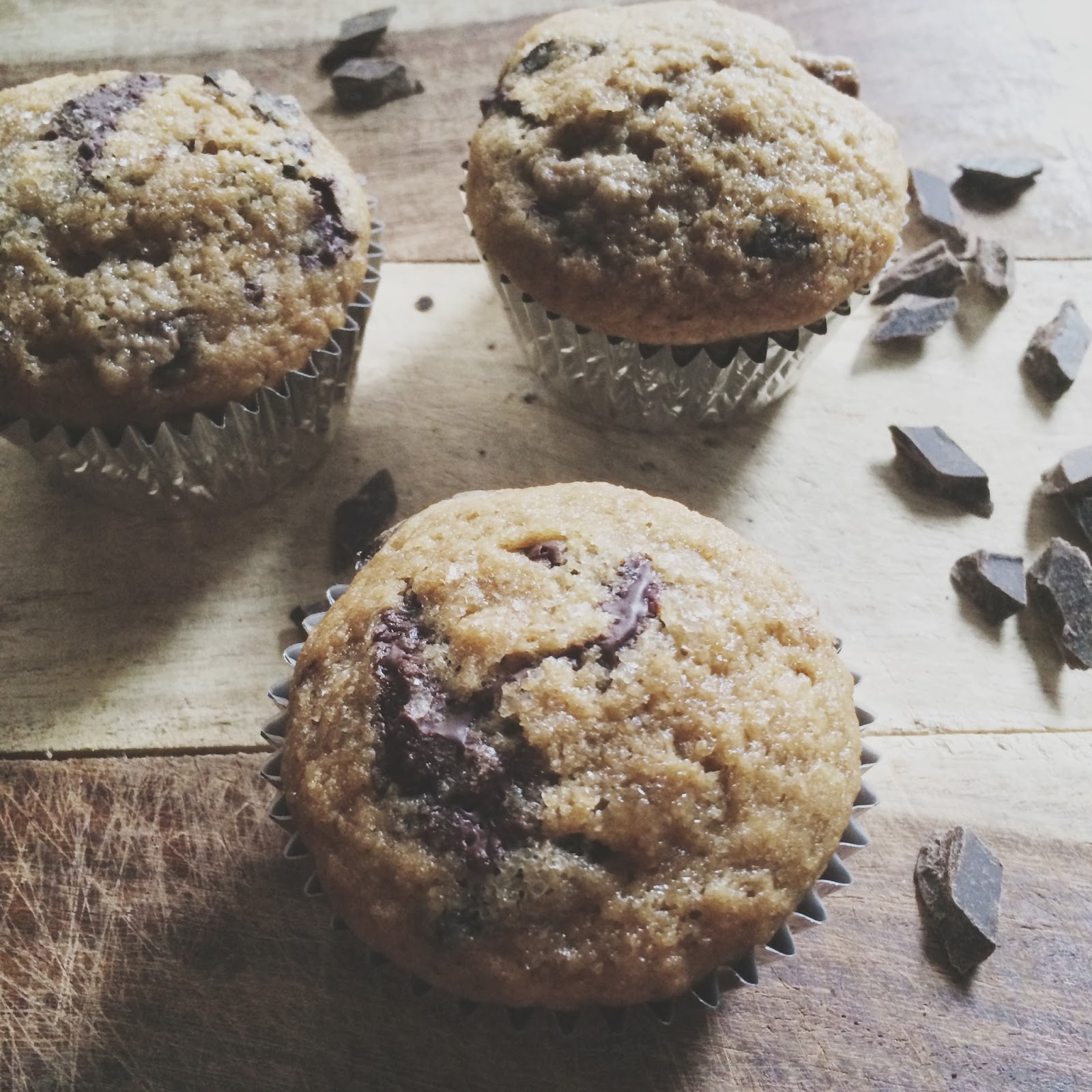 i feed boys: Banana Breakfast Muffins... with Chocolate