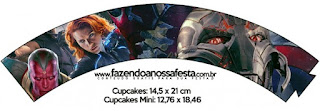 Vengadores : Imprimibles Gratis para Fiestas. Wrappers para cupcakes de Vengadores