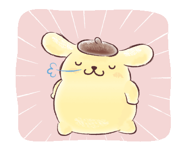 LINE Official Stickers - Pompompurin Watercolor Style Example with GIF  Animation