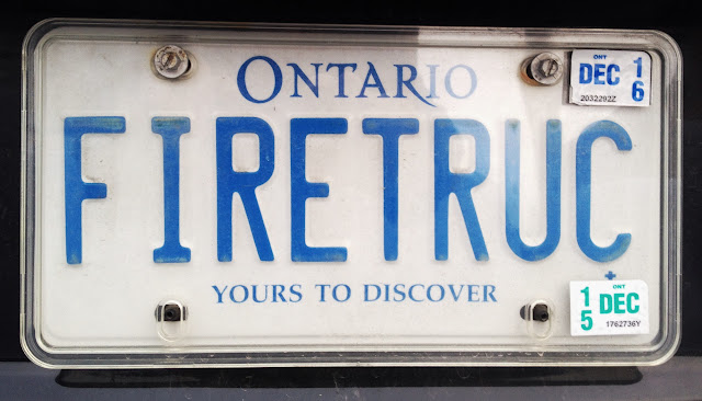 Ontario personalized vanity plate FIRETRUC
