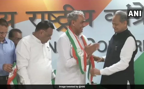BJP Lawmaker Harish Meena From Rajasthan Joins Congress Weeks Before December 7 State Election, Jaipur, BJP, Congress, Election, Rajasthan, National