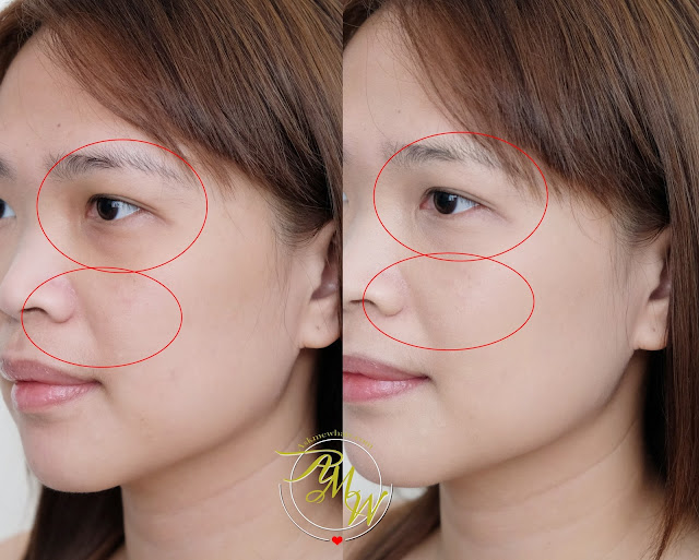 before and after photo of AprilSkin Magic Snow Cushion Review by Nikki Tiu of www.askmewhats.com