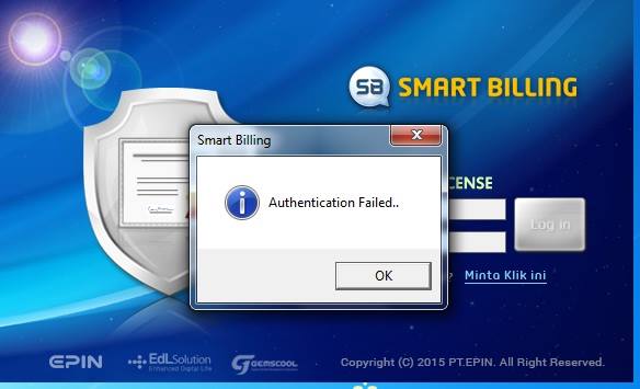 Smart Billing Server Cara Atasi Error Authentication Failed Smart Billing Server