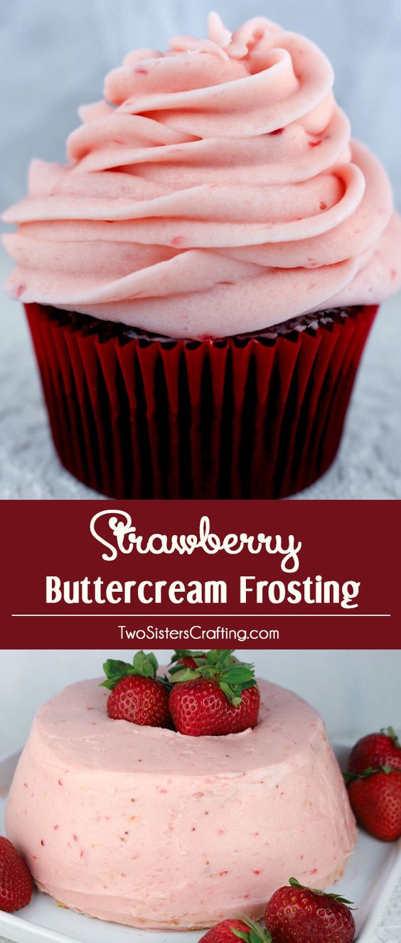 STRAWBERRY BUTTERCREAM FROSTING Sweetfoodiest
