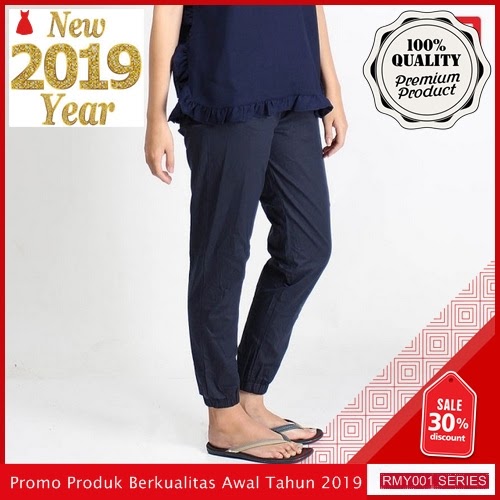 RMY043J42 Jeje Jeans Celana Jogger Keren Reguler Navy BMGShop
