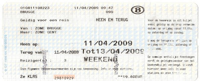 Billete Weekend, Bélgica