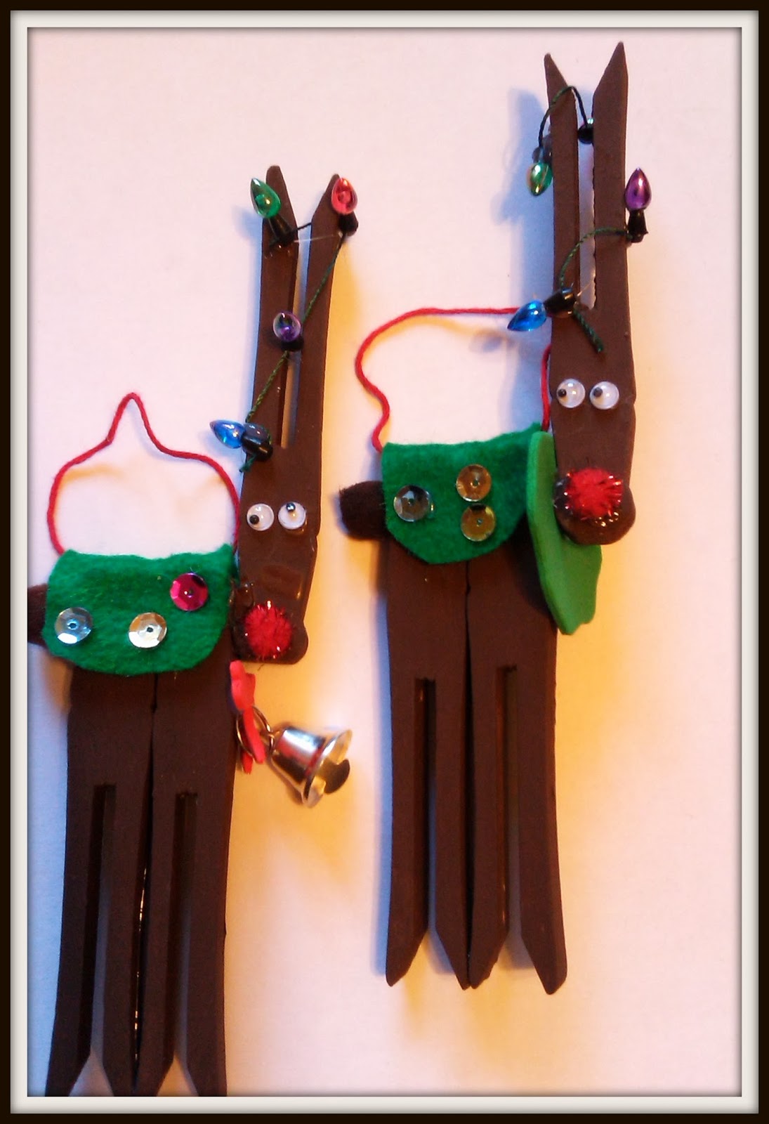 Double Treble Craft Adventures Clothespin Reindeer Pin or {Craft}