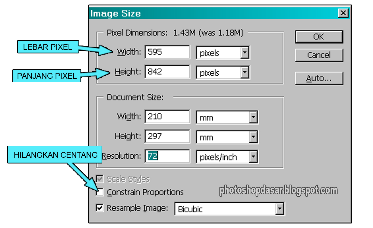 Cara mengetahui ukuran  foto dalam pixel  PHOTOSHOP DASAR